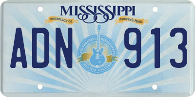 MS license plate ADN913