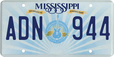 MS license plate ADN944