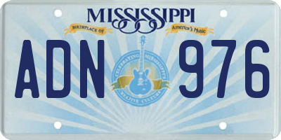 MS license plate ADN976