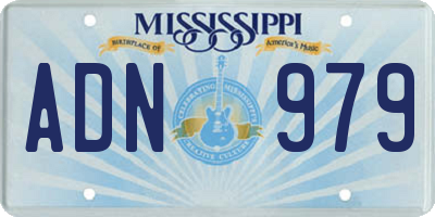 MS license plate ADN979