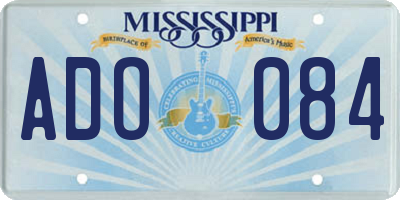 MS license plate ADO084