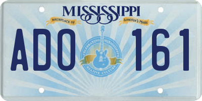 MS license plate ADO161