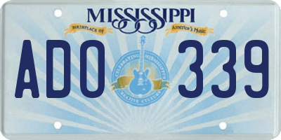 MS license plate ADO339