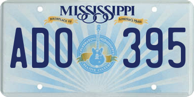 MS license plate ADO395