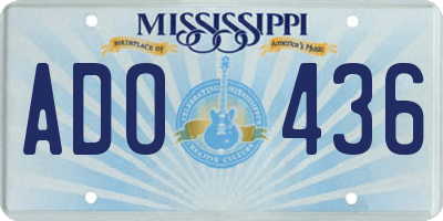MS license plate ADO436