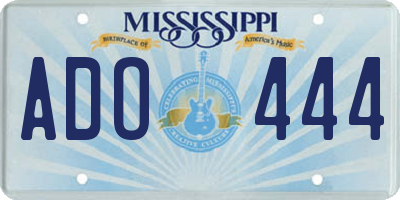 MS license plate ADO444