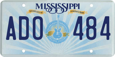 MS license plate ADO484
