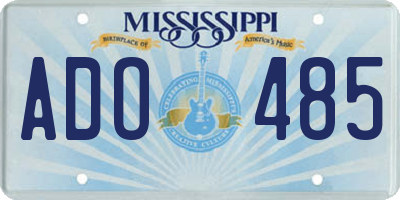 MS license plate ADO485