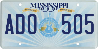MS license plate ADO505