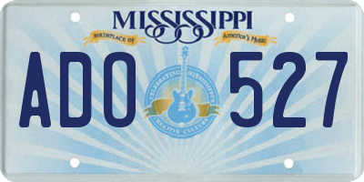 MS license plate ADO527