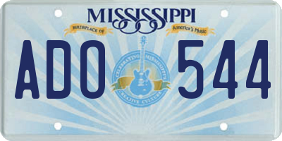 MS license plate ADO544