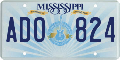 MS license plate ADO824
