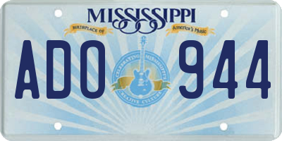 MS license plate ADO944