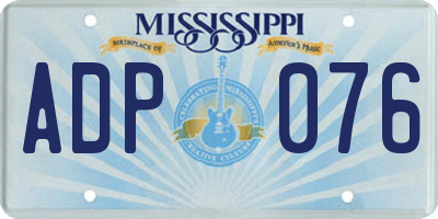 MS license plate ADP076