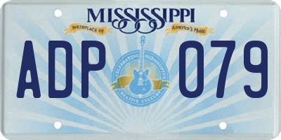 MS license plate ADP079