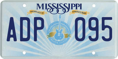 MS license plate ADP095