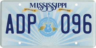 MS license plate ADP096