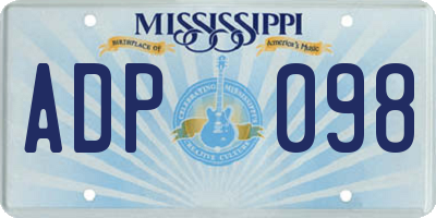 MS license plate ADP098