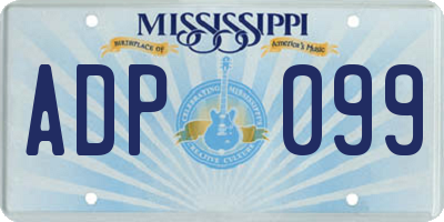 MS license plate ADP099