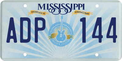 MS license plate ADP144