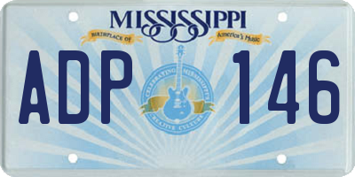 MS license plate ADP146