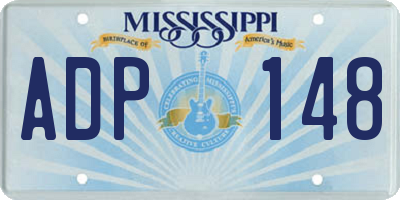 MS license plate ADP148