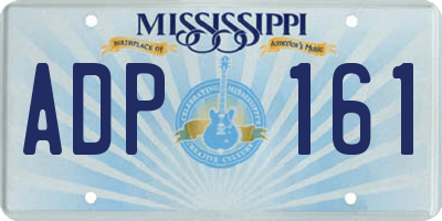 MS license plate ADP161