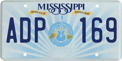 MS license plate ADP169