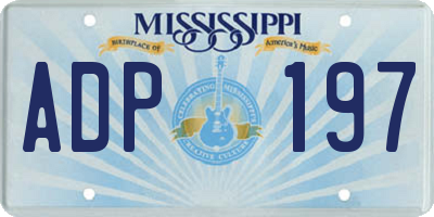 MS license plate ADP197