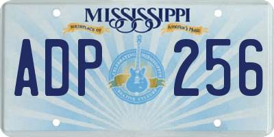 MS license plate ADP256