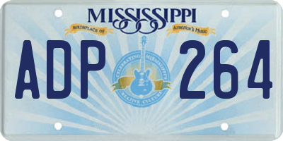 MS license plate ADP264