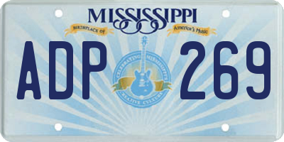 MS license plate ADP269