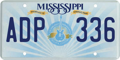 MS license plate ADP336