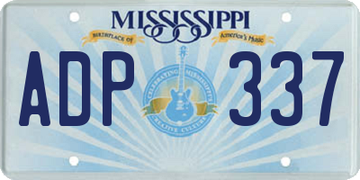 MS license plate ADP337