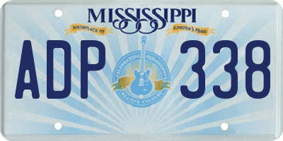 MS license plate ADP338
