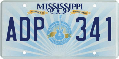 MS license plate ADP341