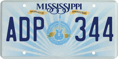 MS license plate ADP344