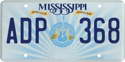 MS license plate ADP368