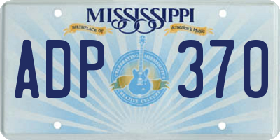 MS license plate ADP370