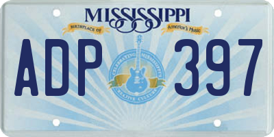 MS license plate ADP397