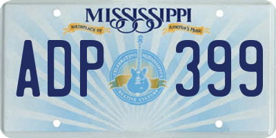 MS license plate ADP399