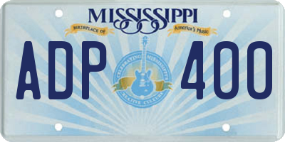 MS license plate ADP400