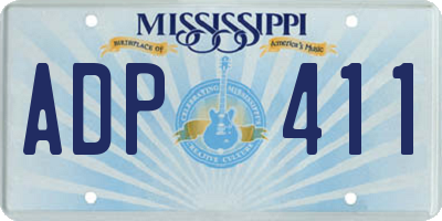 MS license plate ADP411