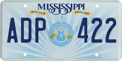 MS license plate ADP422