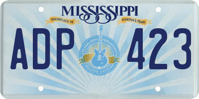 MS license plate ADP423