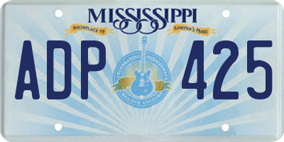 MS license plate ADP425