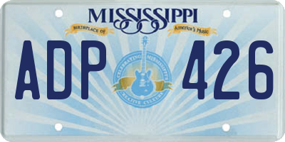 MS license plate ADP426