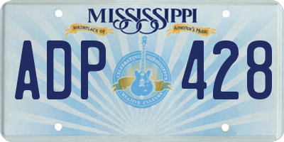 MS license plate ADP428