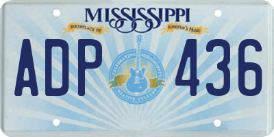 MS license plate ADP436