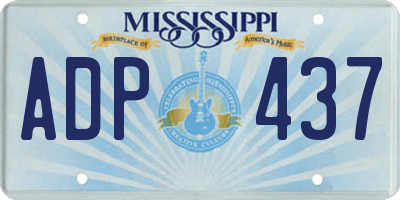 MS license plate ADP437